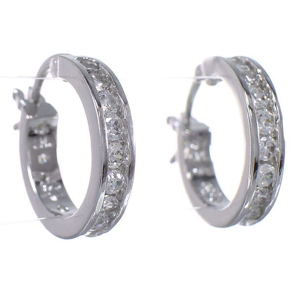 Cubic Zirconia Genuine Sterling Silver Earrings EX42717